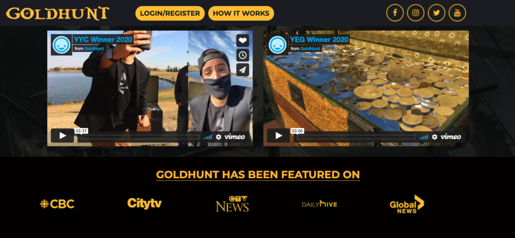Goldhunt - Front Page